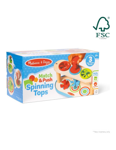 Juguete de Desarrollo Melissa & Doug con Trompos 2+ - Madera FSC