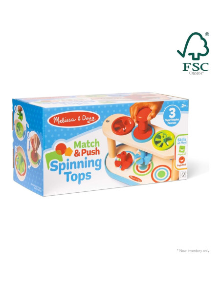 Juguete de Desarrollo Melissa & Doug con Trompos 2+ - Madera FSC