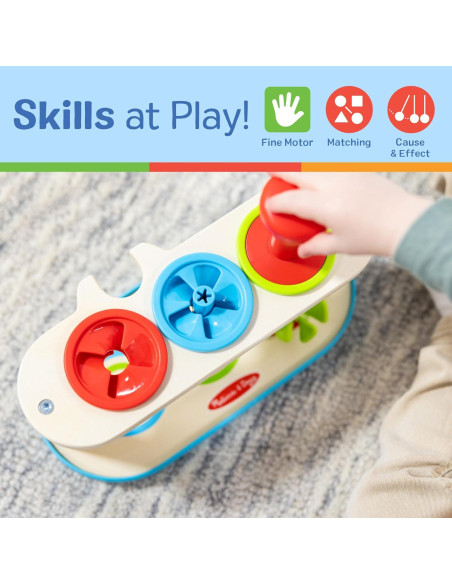 Juguete de Desarrollo Melissa & Doug con Trompos 2+ - Madera FSC