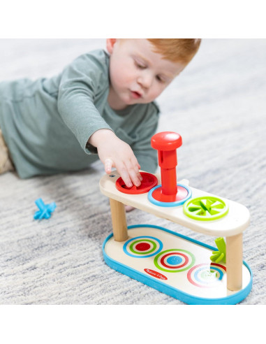 Juguete de Desarrollo Melissa & Doug con Trompos 2+ - Madera FSC