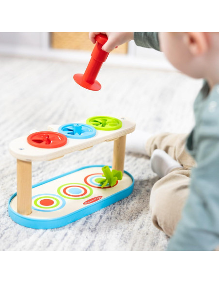 Juguete de Desarrollo Melissa & Doug con Trompos 2+ - Madera FSC