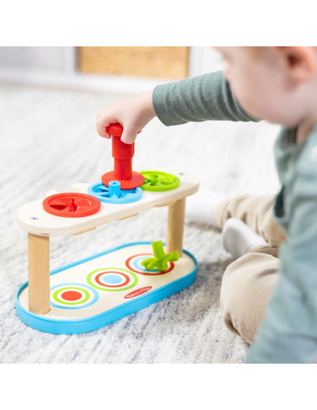 Juguete de Desarrollo Melissa & Doug con Trompos 2+ - Madera FSC