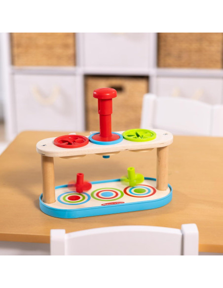 Juguete de Desarrollo Melissa & Doug con Trompos 2+ - Madera FSC