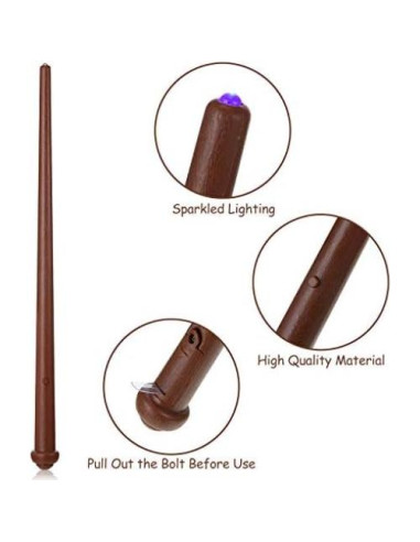 4 Varitas Mágicas Iluminadas con Luz y Sonido Sumind