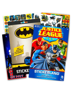 Conjunto de Calcomanías Liga de la Justicia DC Comics 350 Piezas
