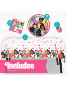 Kit de Decoraciones de Fiesta de Cumpleaños Barbie - 16 Invitados 2
