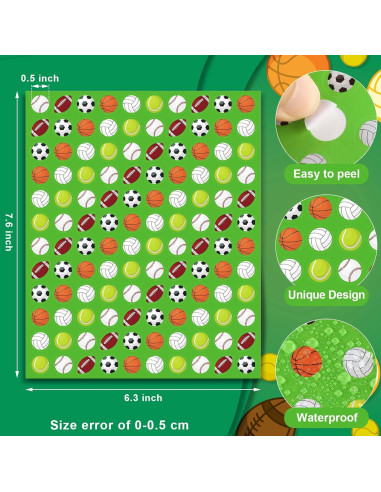 3000 Calcomanías Deportivas Geyee para Niños Multicolor