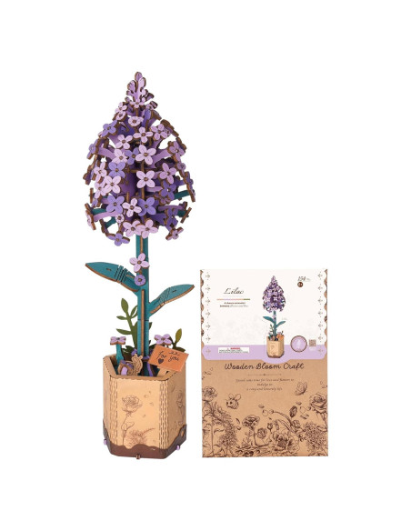 Rompecabezas 3D de Madera Wowood Lila 154 Piezas