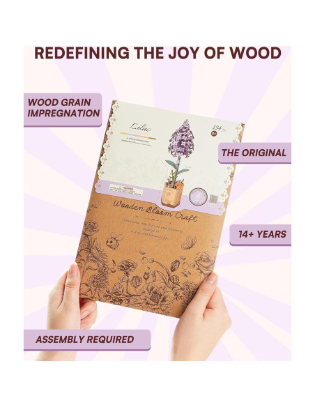 Rompecabezas 3D de Madera Wowood Lila 154 Piezas