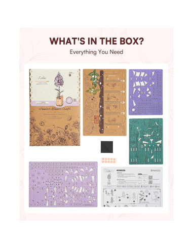 Rompecabezas 3D de Madera Wowood Lila 154 Piezas