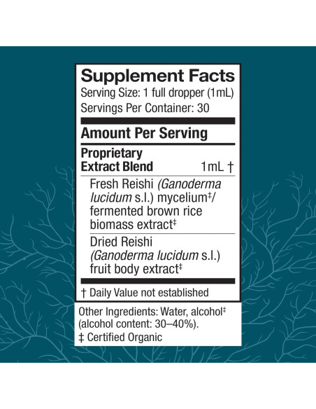 Extracto de Reishi Host Defense 30ml - Suplemento Inmunológico y Energético