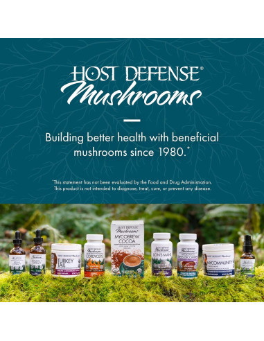 Extracto de Reishi Host Defense 30ml - Suplemento Inmunológico y Energético