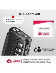 Candado de Equipaje Puroma CLL28B Combinación 4 Dígitos Negro 2
