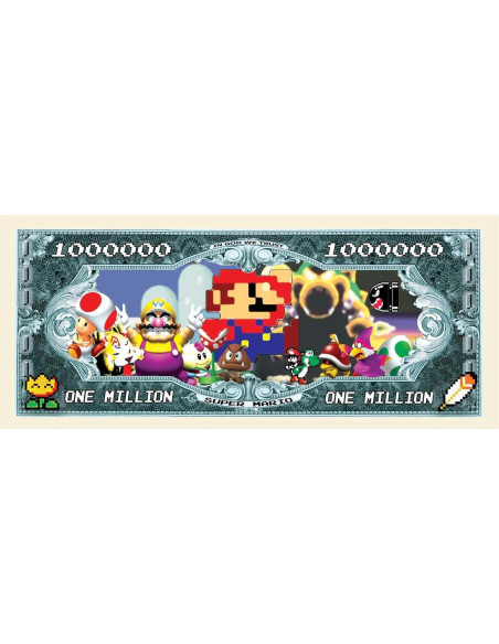 Billetes de Un Millón de Dólares Super Mario - Paquete de 50