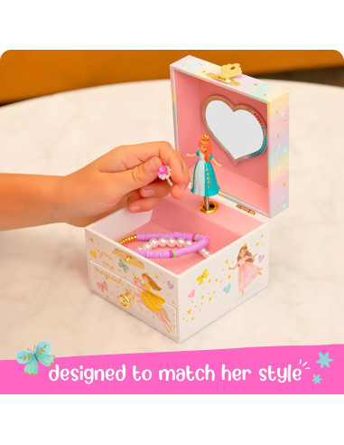 Caja de Joyería Musical Giggle & Honey Princesa 12.1x10.8 cm