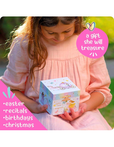 Caja de Joyería Musical Giggle & Honey Princesa 12.1x10.8 cm