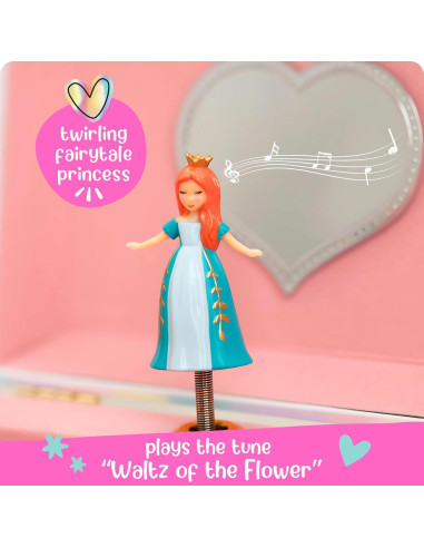 Caja de Joyería Musical Giggle & Honey Princesa 12.1x10.8 cm