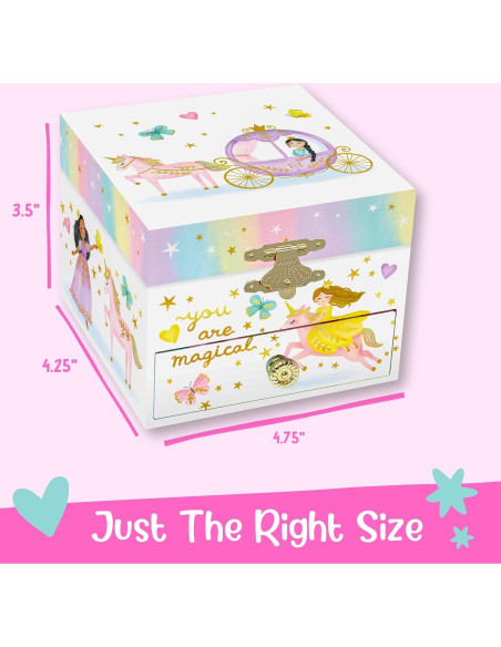 Caja de Joyería Musical Giggle & Honey Princesa 12.1x10.8 cm