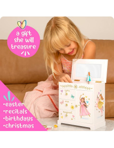 Caja de Joyería Musical Giggle & Honey Princesa 22.86x12.7 cm 2