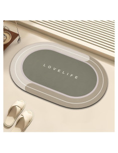 Alfombra de baño antideslizante YCTMALL 67.8x42.9cm Beige