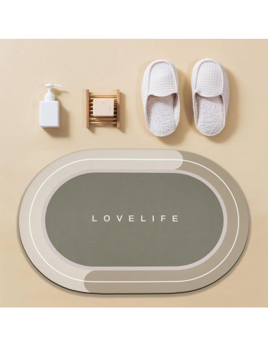 Alfombra de baño antideslizante YCTMALL 67.8x42.9cm Beige