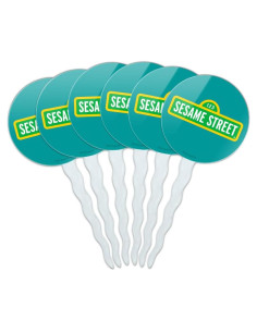 Conjunto de Palillos para Cupcakes Plaza Sésamo - 6 Piezas