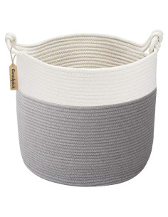 Cesta de Almacenamiento Goodpick 38x36 cm Algodón Gris