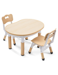 Juego de Mesa y Sillas Redondas UNICOO para Niños Ajustable