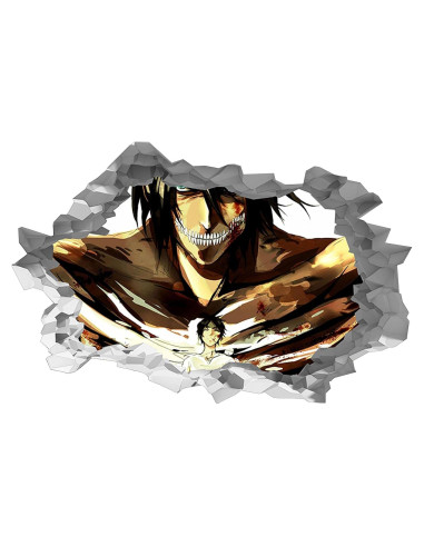 Calcomanía de Vinilo Anime Eren Ataque a los Titanes 12.7x8.4cm