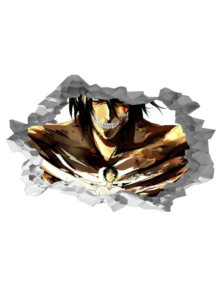 Calcomanía de Vinilo Anime Eren Ataque a los Titanes 12.7x8.4cm