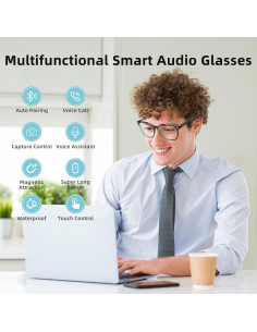 Gafas Inteligentes Tulbeys Bluetooth Audio Anti-Luz Azul 2