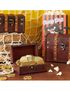 Juego de 3 Cofres de Tesoro de Madera Juvale - Vintage 2