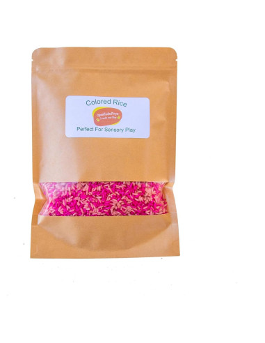 Arroz Sensorial Coloreado Rosa y Rosa Claro - 12 Tazas