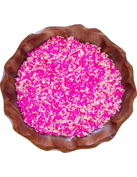 Arroz Sensorial Coloreado Rosa y Rosa Claro - 12 Tazas