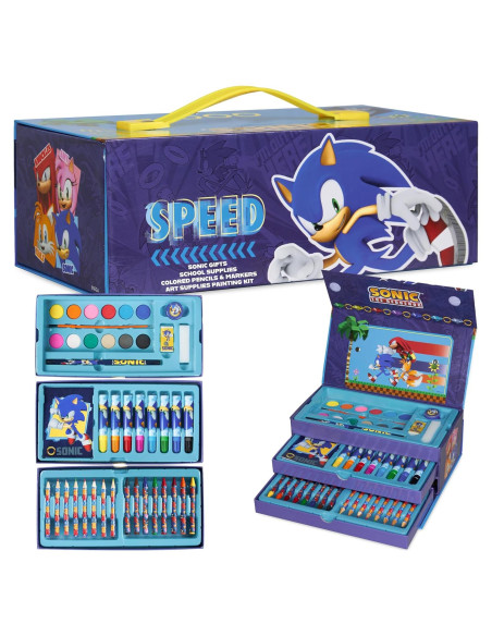 Set de Arte Sonic the Hedgehog con Lápices y Crayones