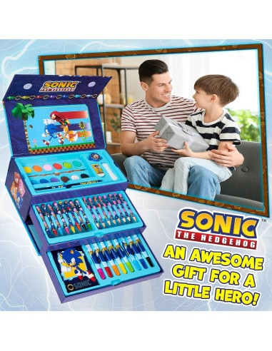Set de Arte Sonic the Hedgehog con Lápices y Crayones