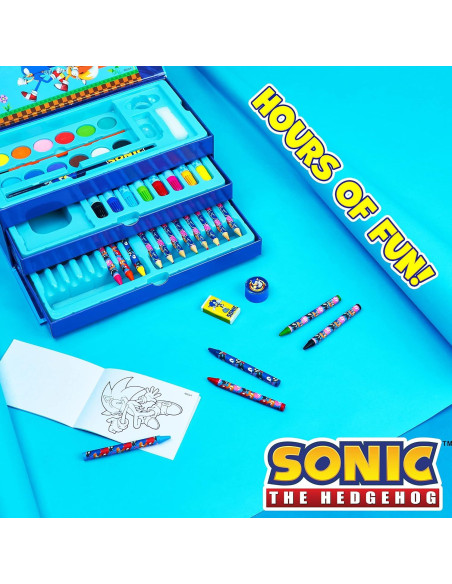 Set de Arte Sonic the Hedgehog con Lápices y Crayones