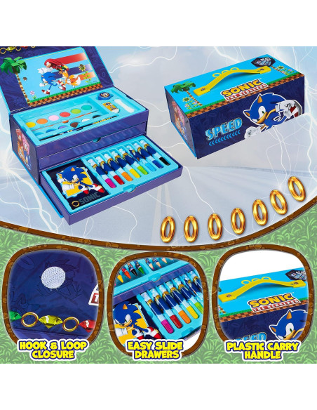 Set de Arte Sonic the Hedgehog con Lápices y Crayones