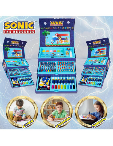 Set de Arte Sonic the Hedgehog con Lápices y Crayones