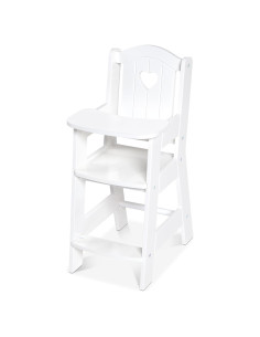 Silla Alta de Juego Melissa & Doug para Muñecas - Blanca