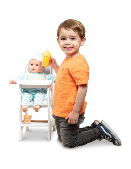 Silla Alta de Juego Melissa & Doug para Muñecas - Blanca
