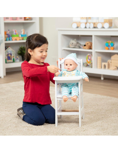 Silla Alta de Juego Melissa & Doug para Muñecas - Blanca