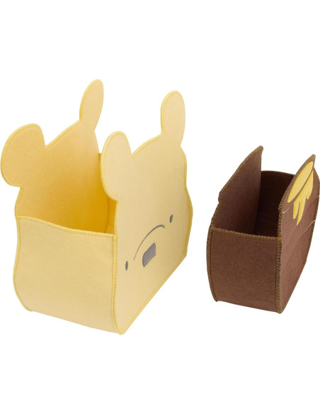 Juego de Cestas de Almacenamiento Fieltro Disney Winnie Pooh 2 Piezas Juego de Cestas de Almacenamiento Fieltro Disney Winnie Pooh 2 Piezas