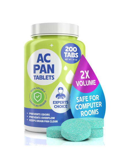 Tabletas Limpiadoras de Drenaje de AC FORTIVO - 200 Unidades