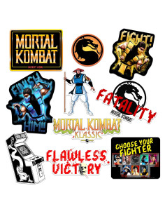 Calcomanías Deluxe de Vinilo Klassic Mortal Kombat - Set de 10