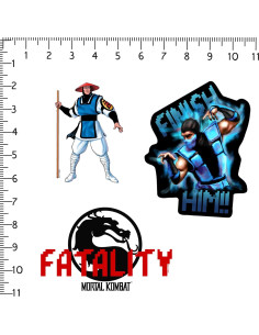 Calcomanías Deluxe de Vinilo Klassic Mortal Kombat - Set de 10 2