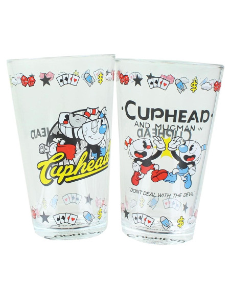 Set de Vasos Cuphead y Mugman 177ml - Nuevo en Caja