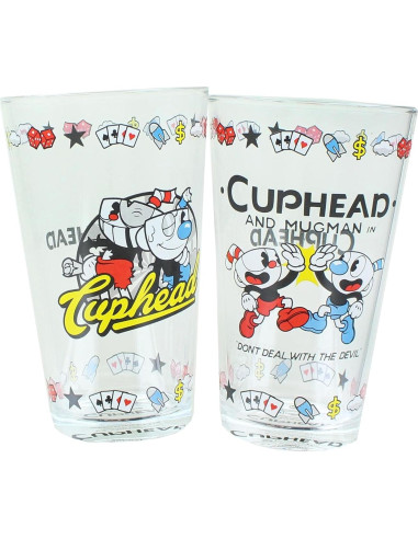 Set de Vasos Cuphead y Mugman 177ml - Nuevo en Caja