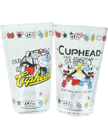 Set de Vasos Cuphead y Mugman 177ml - Nuevo en Caja