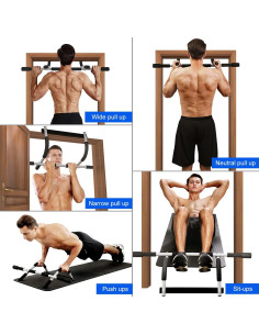 Barra de Dominadas Ajustable MOMODA - Acero Alta Resistencia 200kg 2